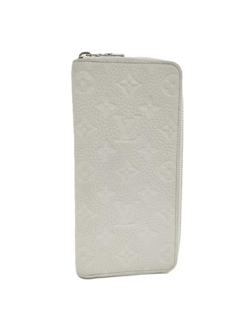 Louis Vuitton Zippy Wallet Vertical Zip Around Taurillon Leather Grease Mineral